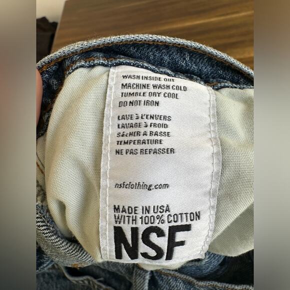 NSF Carpenter Relaxed-Fit Jeans Ankle Button Fly Jeans Size 32 Cropped - Picture 7 of 7